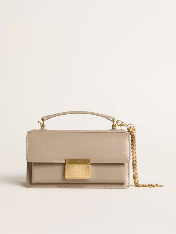 Golden Goose - Small Venezia Bag in beige boarded leather with gold details in 